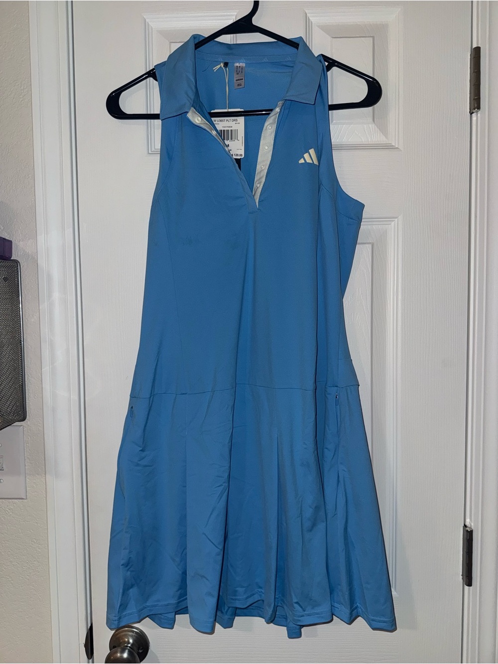 adidas Light Blue Sleeveless Polo Dress